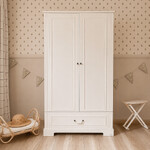 Ines elegant white 2-door wardrobe