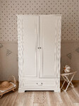 Ines elegant white 2-door wardrobe