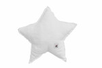 Linen decor pillow star snowy white