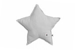 Linen decor pillow star stone gray