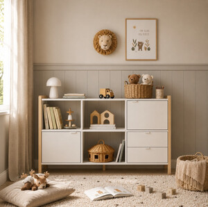 Versa Low Bookcase – modern storage furniture for kids’ and teens’ rooms
