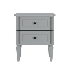 Ines neutral grey bedside table