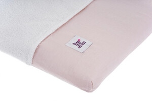 Linen changing mat with cover and towel pink