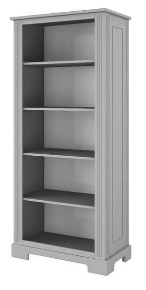 Ines neutral gray bookcase