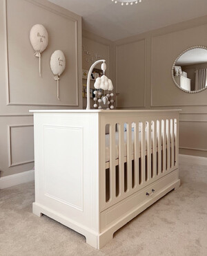Ines elegant white łóżeczko 70x140 z funkcją tapczanika