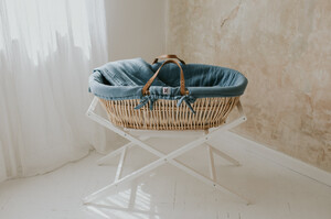 Textiles to the Moses basket Fine Blue