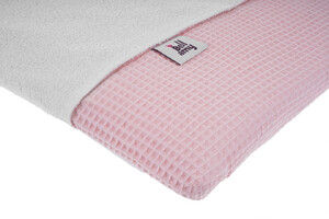 Waffle fabric changing pad with cover and towel candy