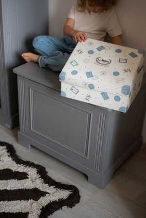 Ines neutral gray toy box