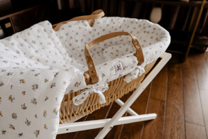 Textiles to the Moses basket Vintage