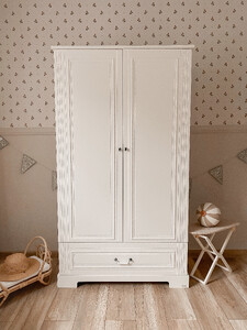 Ines elegant white 2-door wardrobe