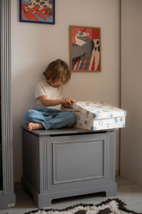 Ines neutral gray toy box