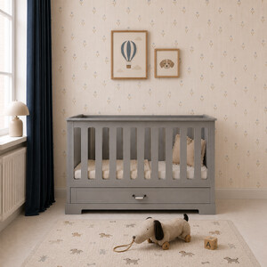 Ines neutral gray cot / toddler bed 70x140 