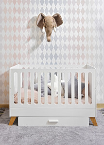 Hoppa cot bed 60x120  with drawer