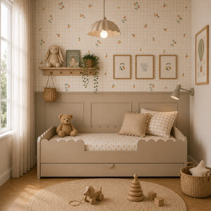 Bellamy BooK NooK łóżko 80x160 latte z szufladą