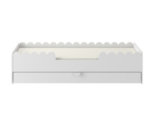 Bellamy BooK NooK bed 80x160 snow with drawer