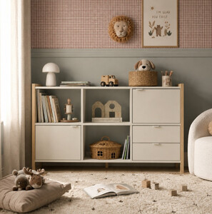 Versa Low Bookcase – modern storage furniture for kids’ and teens’ rooms