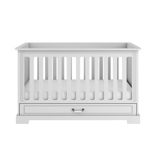 Ines elegant white cot / toddler bed 70x140 